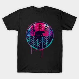 Mighty Bear, Colorful, abstract, geometric bear T-Shirt